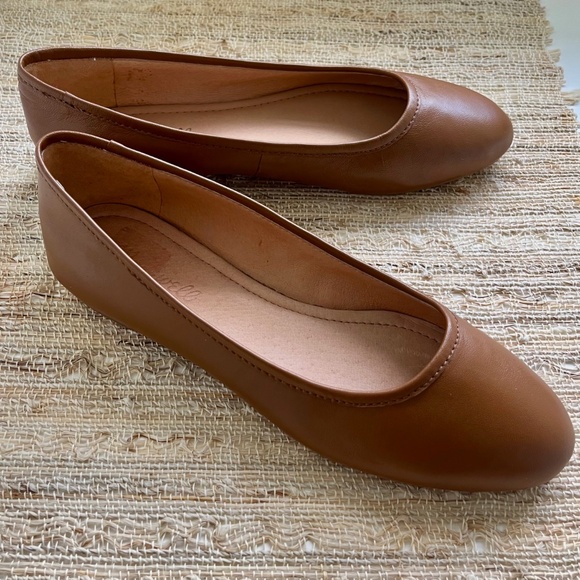 Madewell Brown Leather Flats - Picture 4 of 10